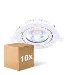 Mehrfachpackung 10x Noxion LED schwenkbar Slim Spot Weiß 6W 550lm - 930 Warmweiß | Ausschnitt 75mm - IP54 - Höchste Farbwiedergabe 