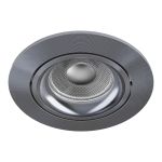 Noxion Einbau Spot Vision MR16 Schwenkbar Glänzend Grau | 82mm - Ausschnitt 69mm - IP20 - Inkl. GU10 Sockel