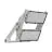 Ledvance LED-Scheinwerfer Max Aluminium Grau 900W 140500lm 65x120D - 830 Warmweiß | IP66 - Asymmetrisch